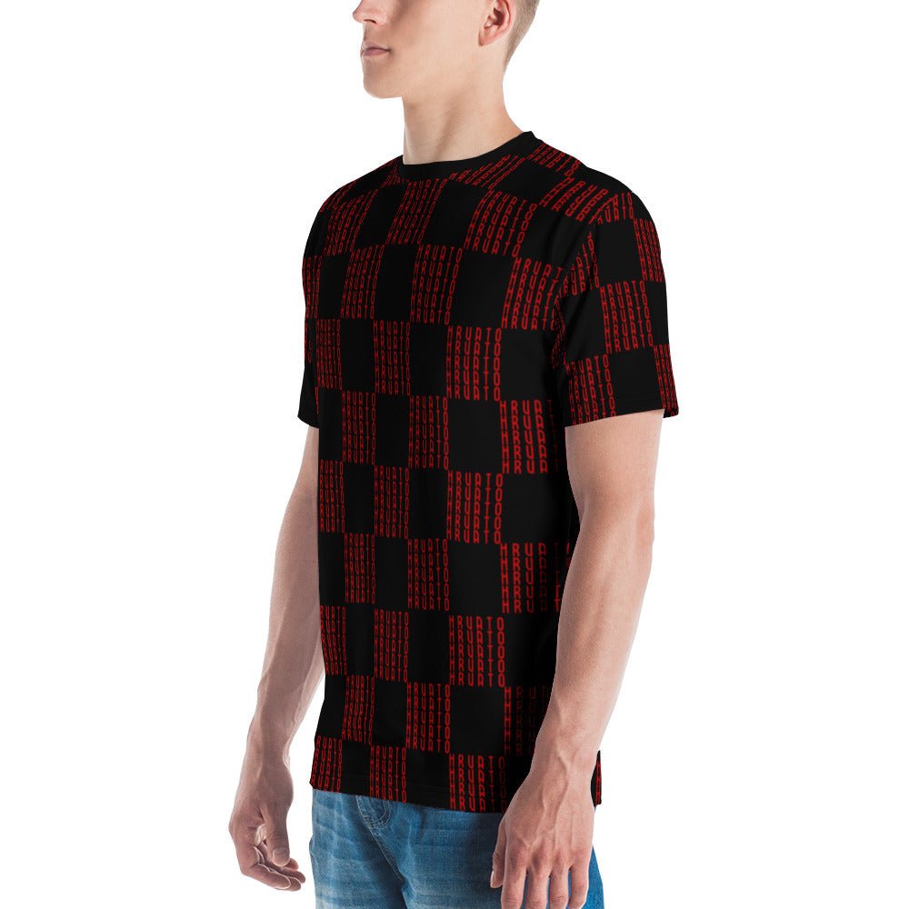 Šahovnica Croatian Checkerboard Men's T-Shirt – Black, left view
