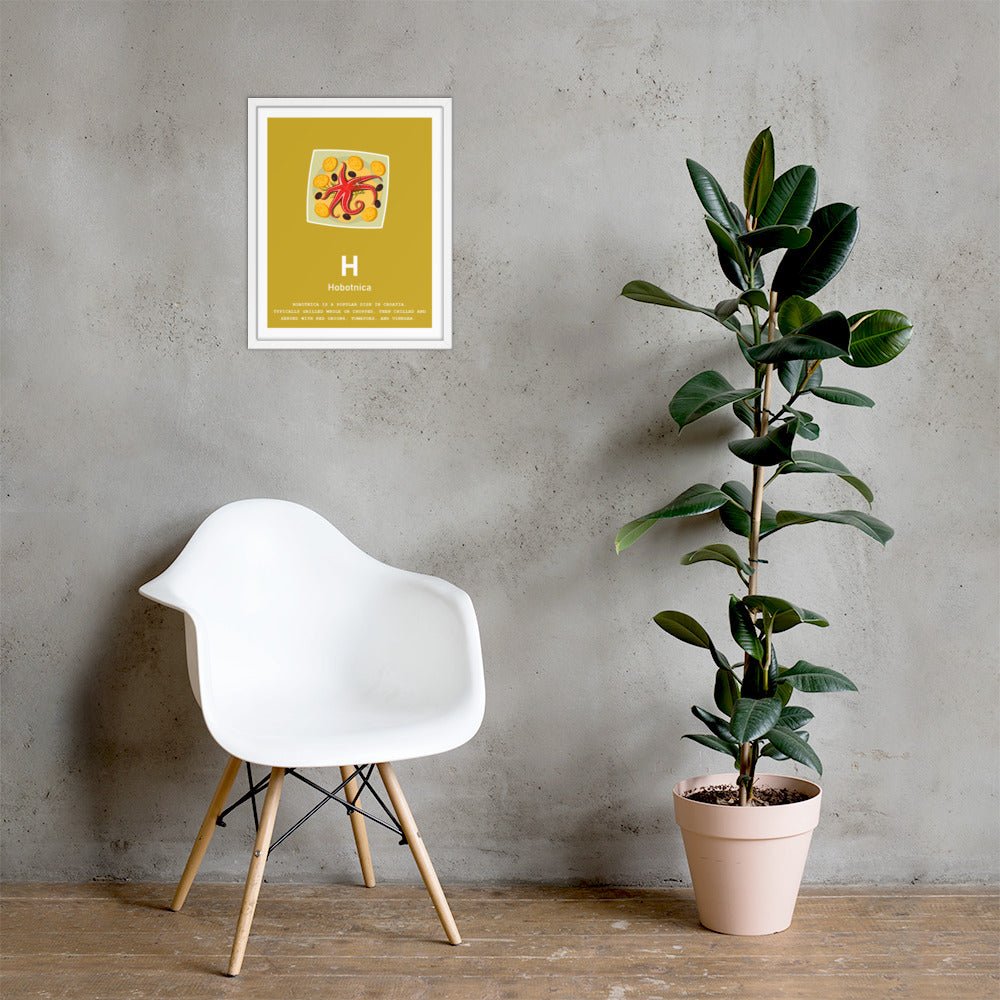 H - Hobotnica - Framed Art Poster - Croatian wall art by HRVATO