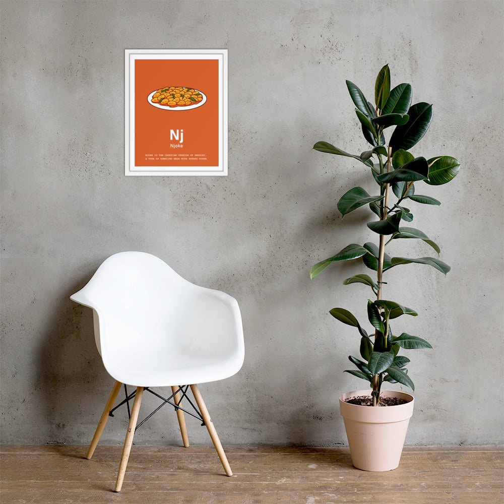 Nj - Njoke - Framed Wall Art - Croatian wall art by HRVATO