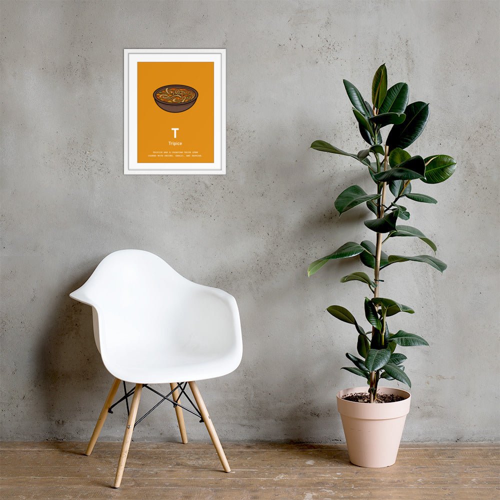 T - Tripice - Framed Wall Art - Croatian wall art by HRVATO