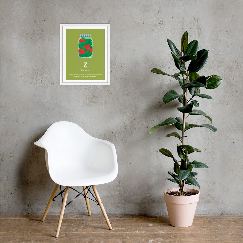 Z - Zimnica - Framed Wall Art - Croatian wall art by HRVATO