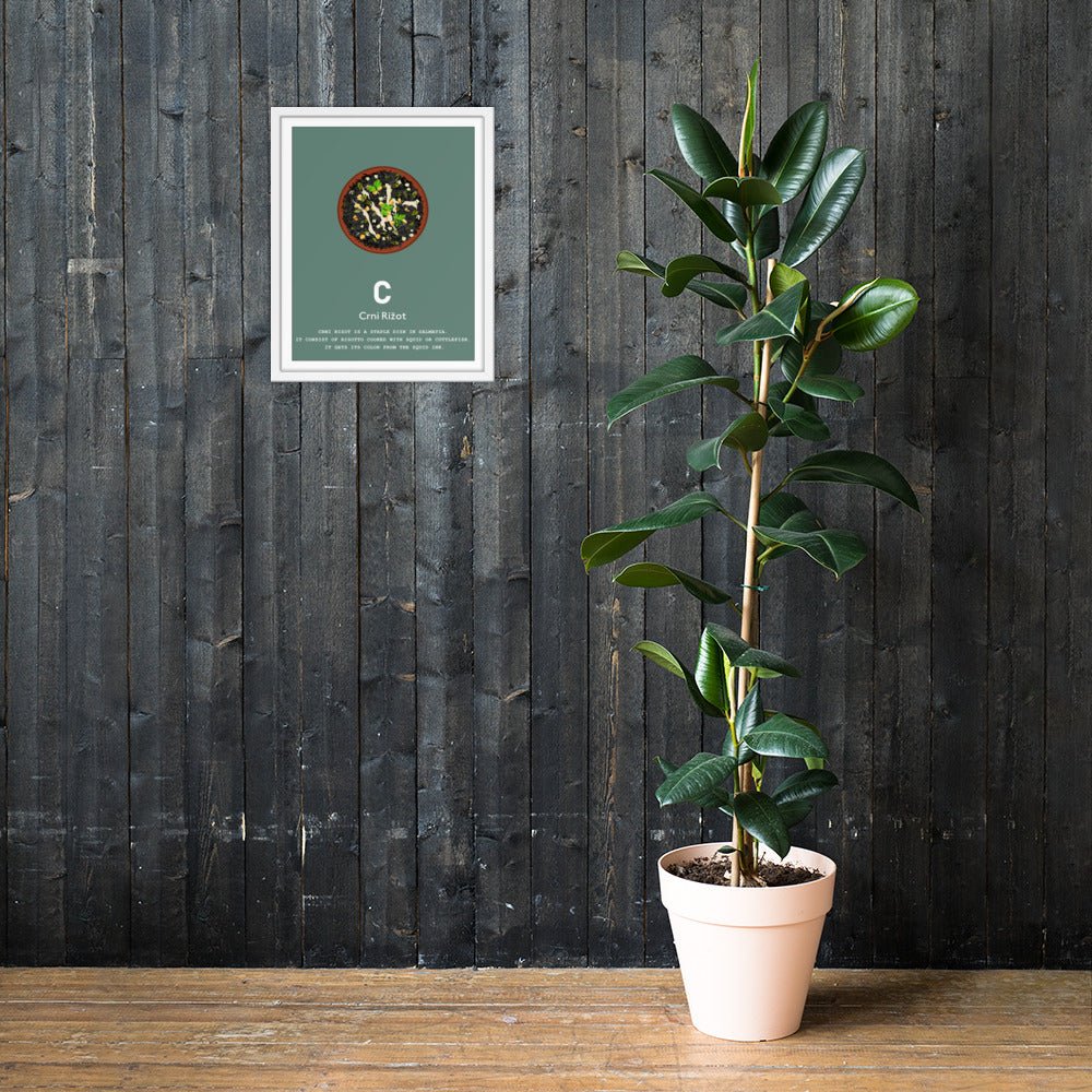 C - Crni rižot - Framed Wall Art - Croatian wall art by HRVATO