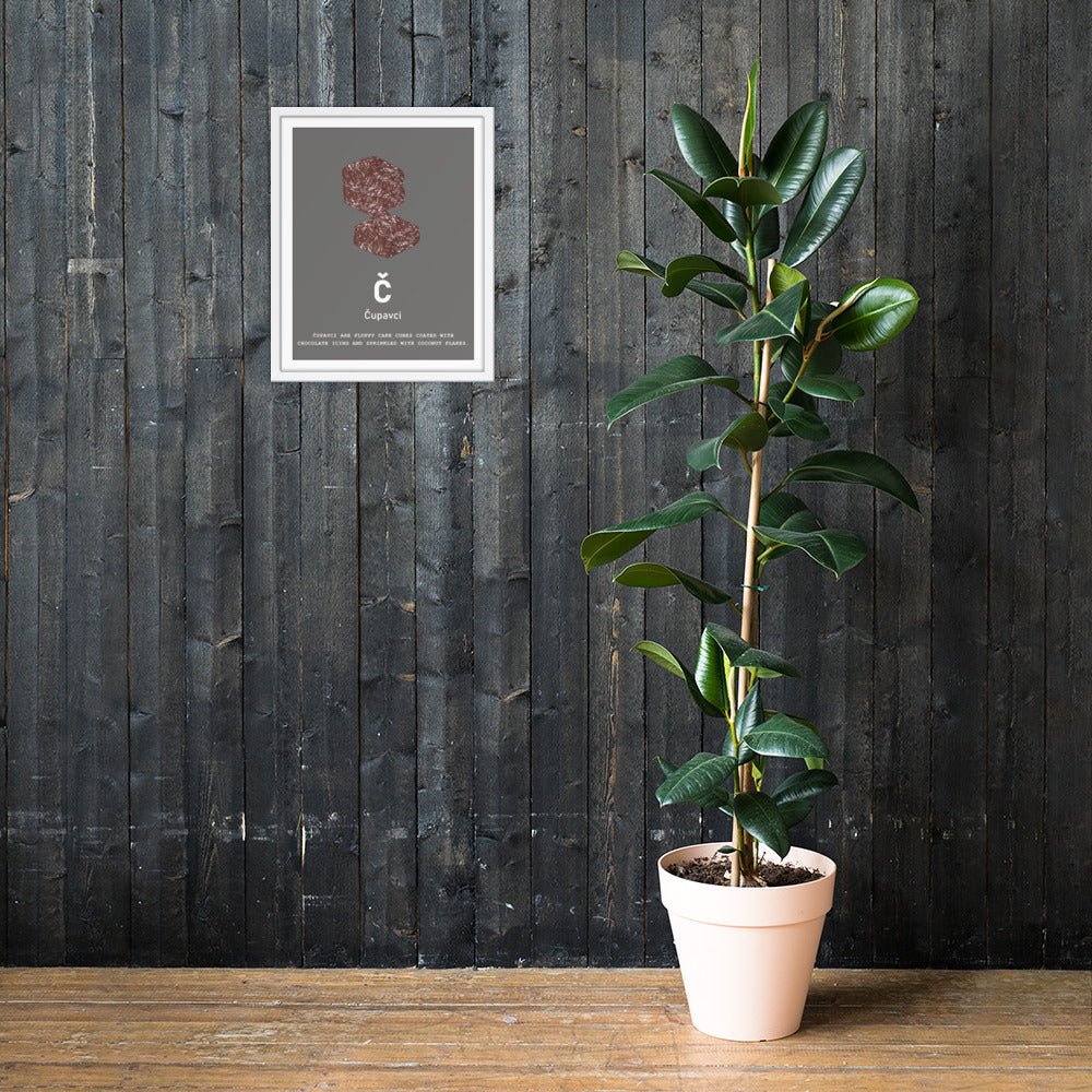 Č - Čupavci - Framed Wall Art - Croatian wall art by HRVATO