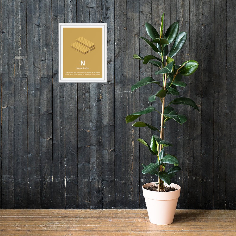 N - Napolitanke - Framed Wall Art - Croatian wall art by HRVATO