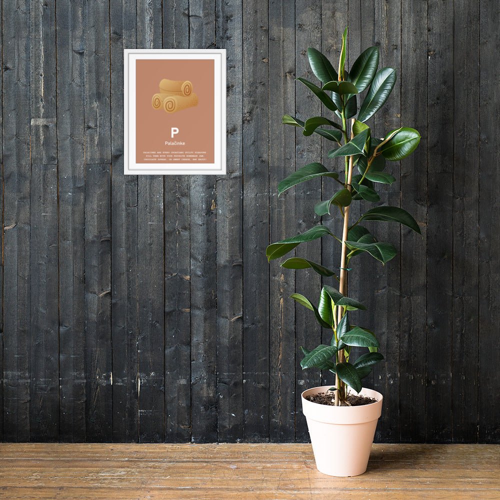 P - Palačinke - Framed Wall Art - Croatian wall art by HRVATO