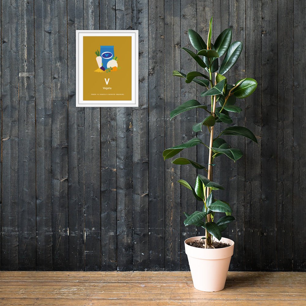 V - Vegeta - Framed Wall Art - Croatian wall art by HRVATO