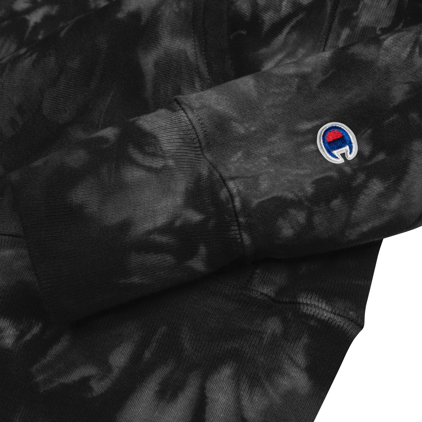 Men Champion tie-dye hoodie HRVATO WHITE Embroidery