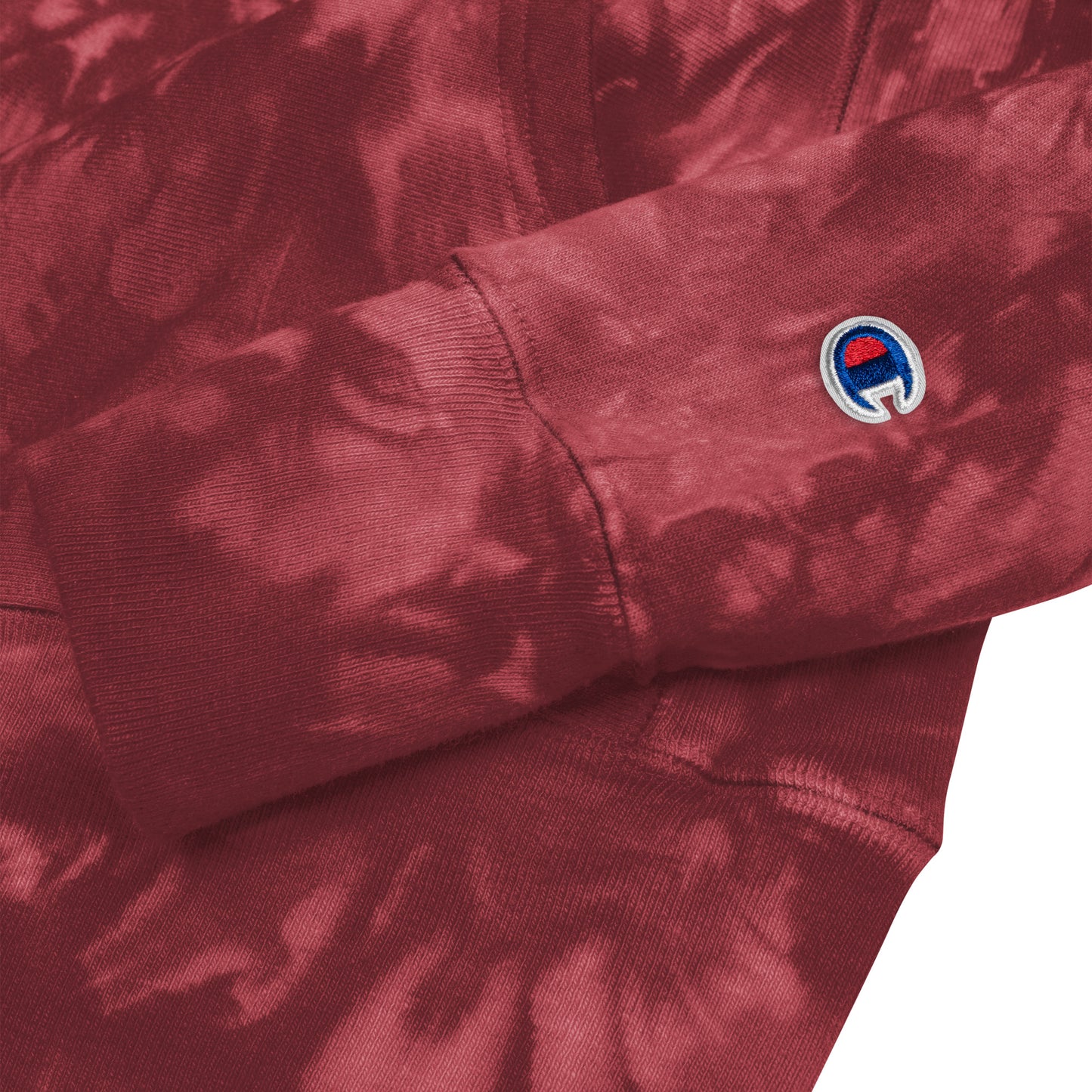 Men Champion tie-dye hoodie HRVATO WHITE Embroidery
