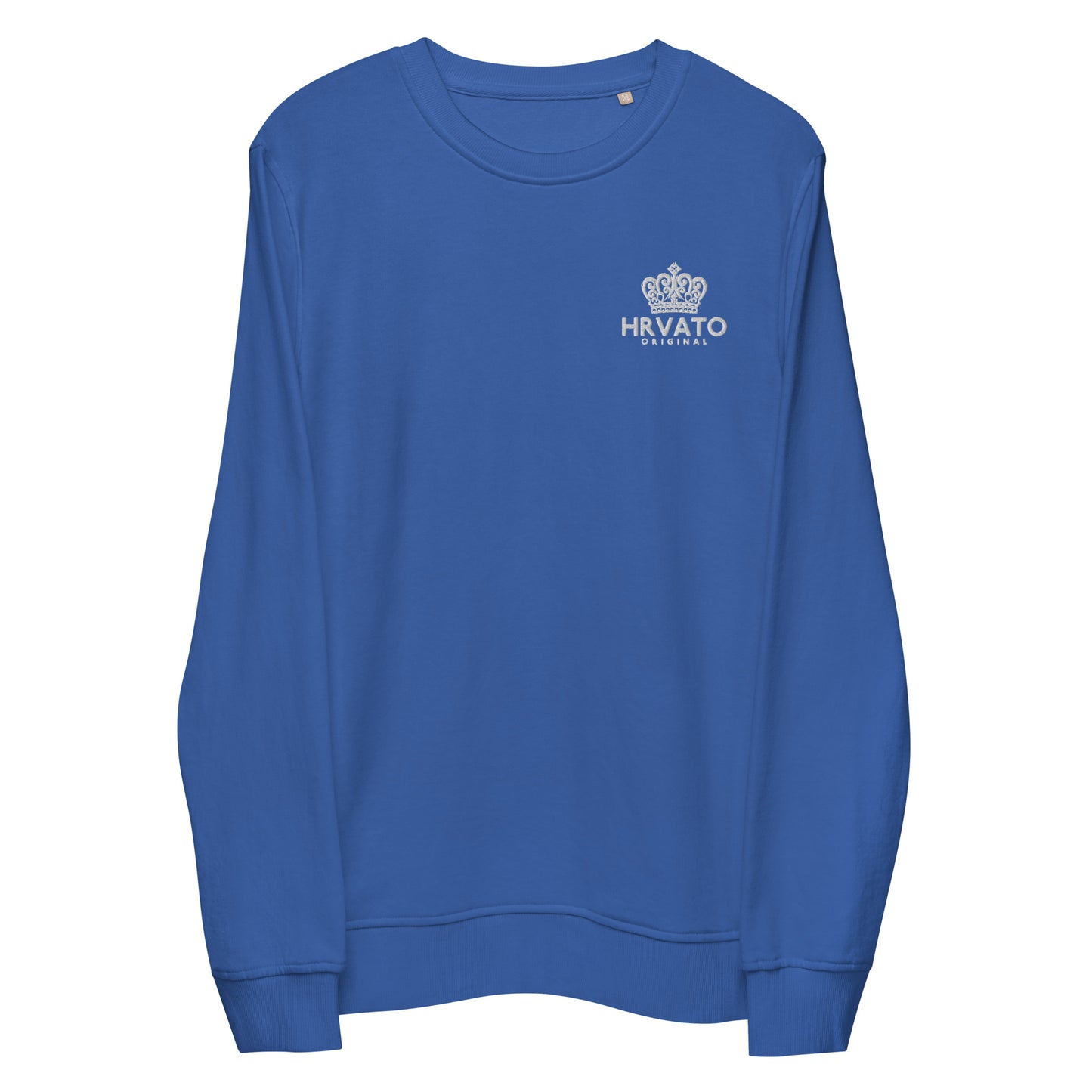 Women Organic sweatshirt HRVATO WHITE Embroidery