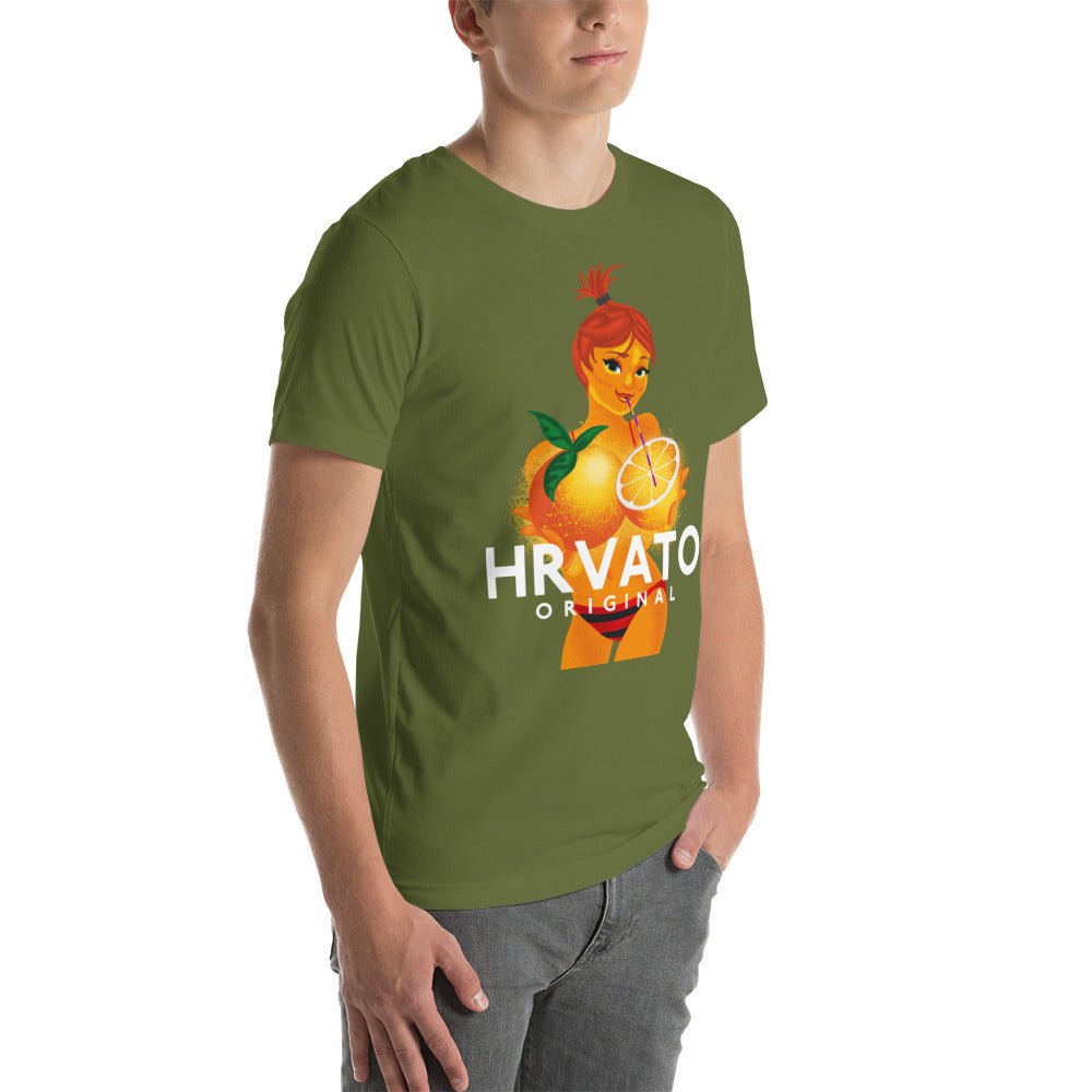 Men's T-Shirt with Croatian Pipi Girl - Fun and Playful Design - Croatian t shirt by HRVATO