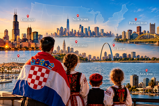 Croatian American communities across the United States from Chicago to New York and California