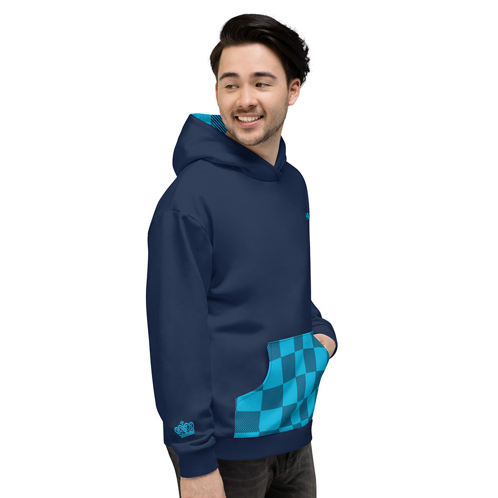 Men Hoodie pattern CROATIA blue