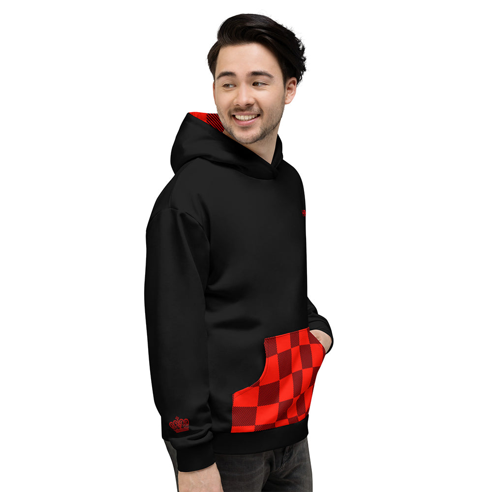 Men Hoodie pattern CROATIA red