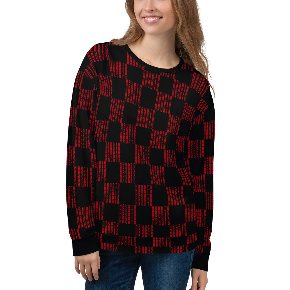 Women Sweatshirt HRVATO pattern red