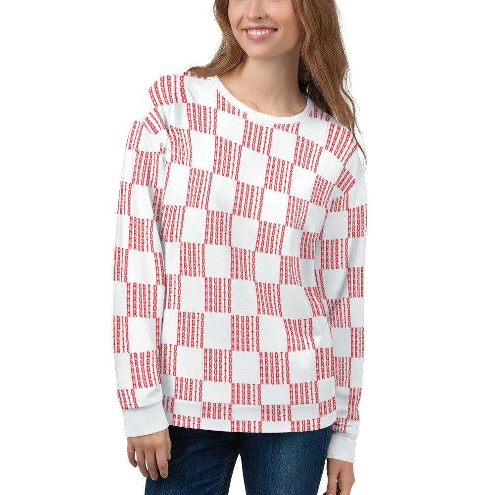 Women Sweatshirt HRVATO pattern white