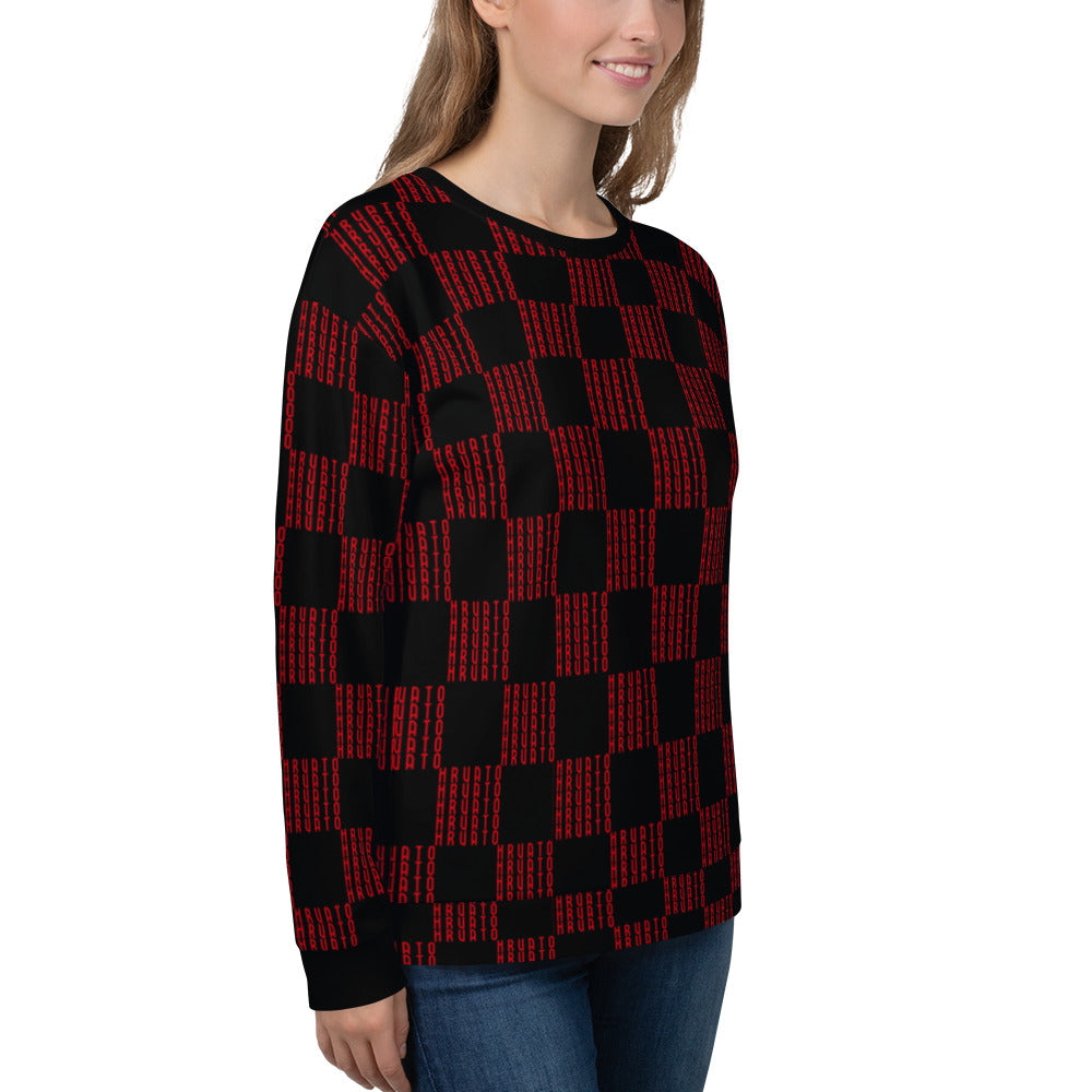 Women Sweatshirt HRVATO pattern red