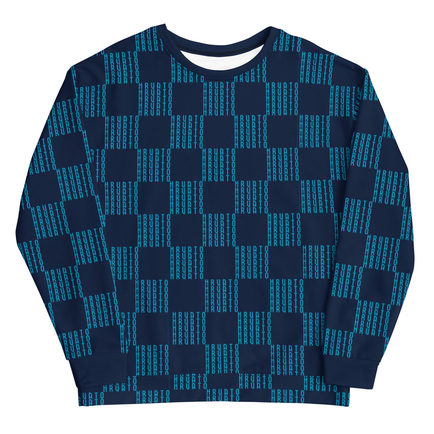 Women Sweatshirt HRVATO pattern blue