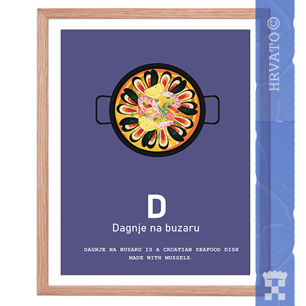 D - Dagnje na buzaru - Framed Wall Art