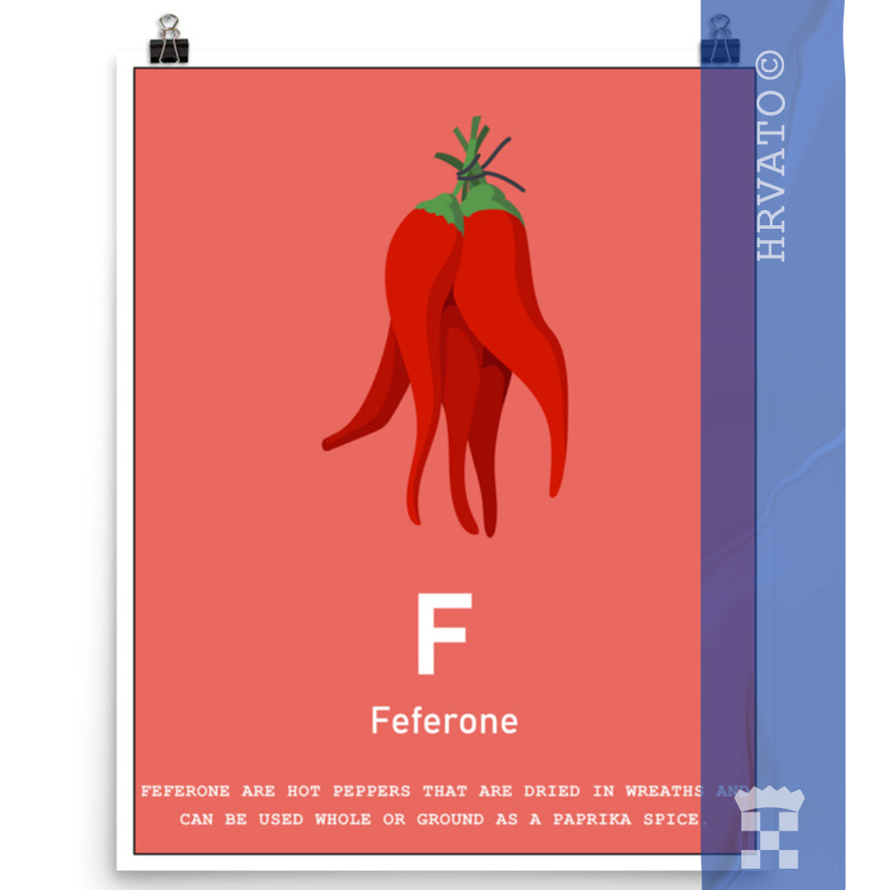 F - Feferoni - Matte Poster