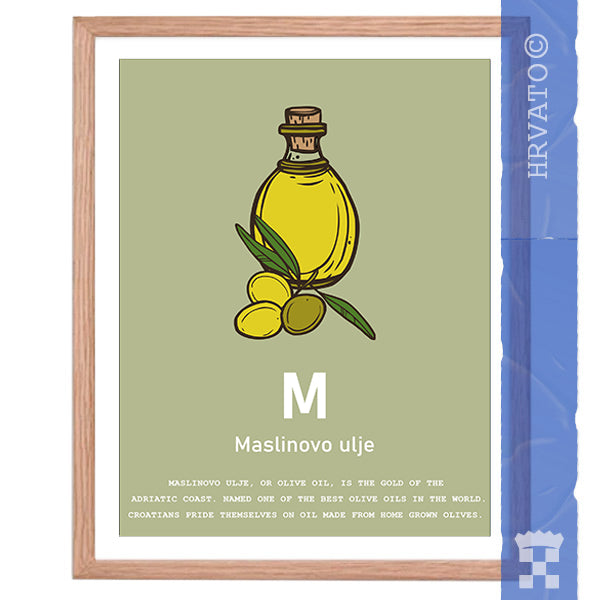 M - Maslinovo ulje - Framed Wall Art