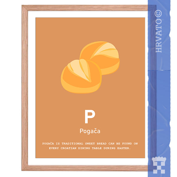 P - Pogača - Framed Wall Art