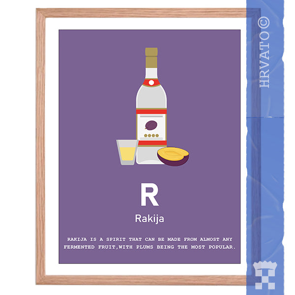 R - Rakija - Framed Wall Art