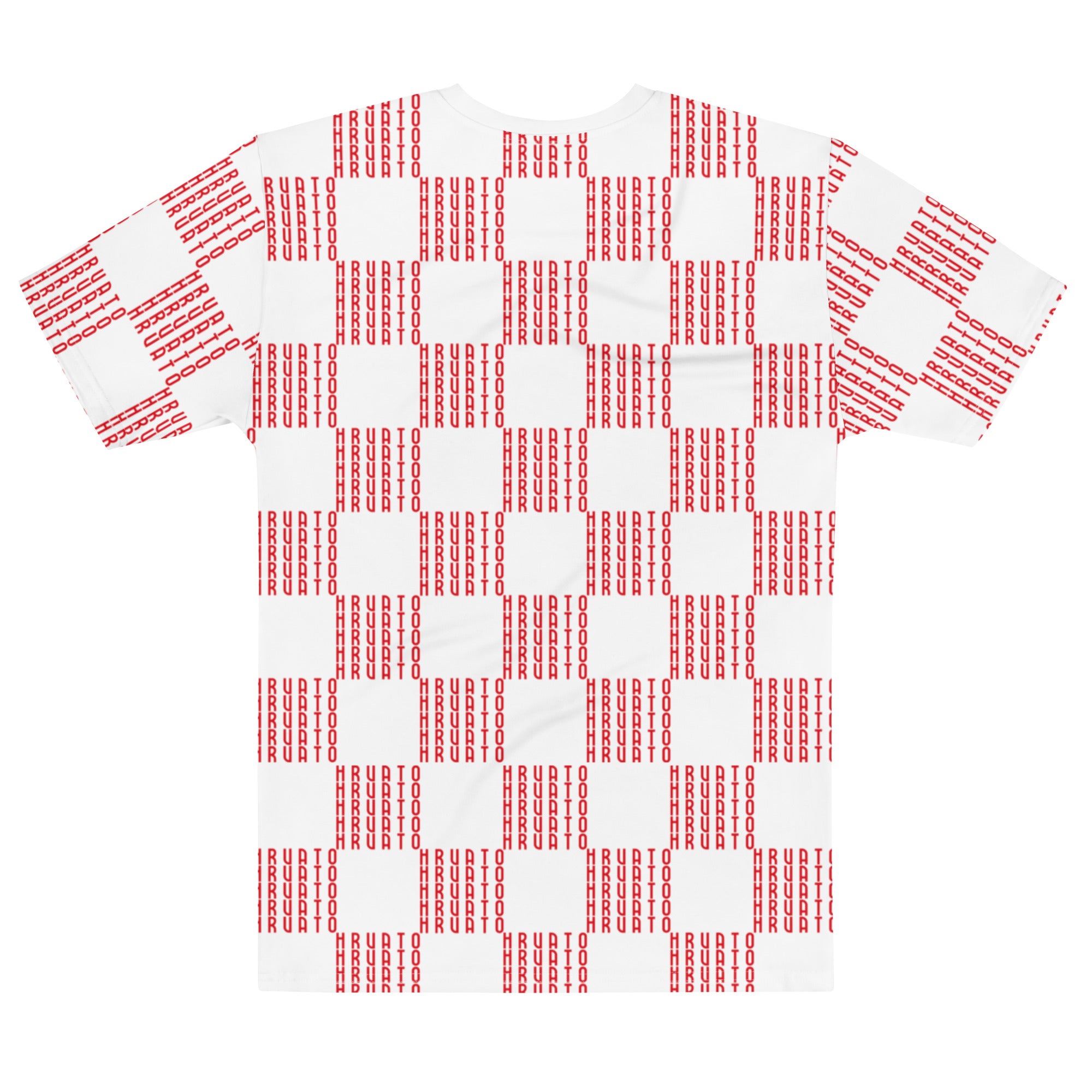 Šahovnica Men's White T-Shirt - Traditional Croatian Design