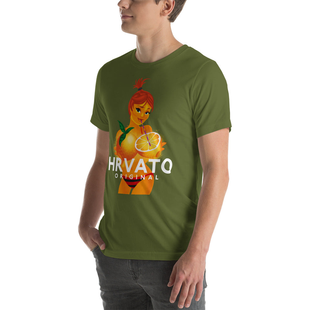 Men's T-Shirt with Croatian Pipi Girl - Fun and Playful Design