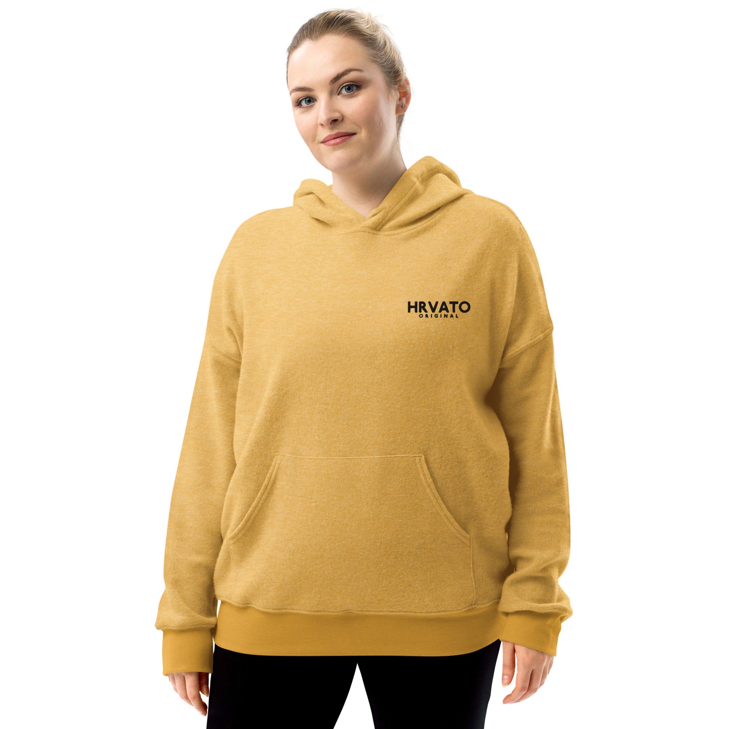 Women sueded fleece hoodie