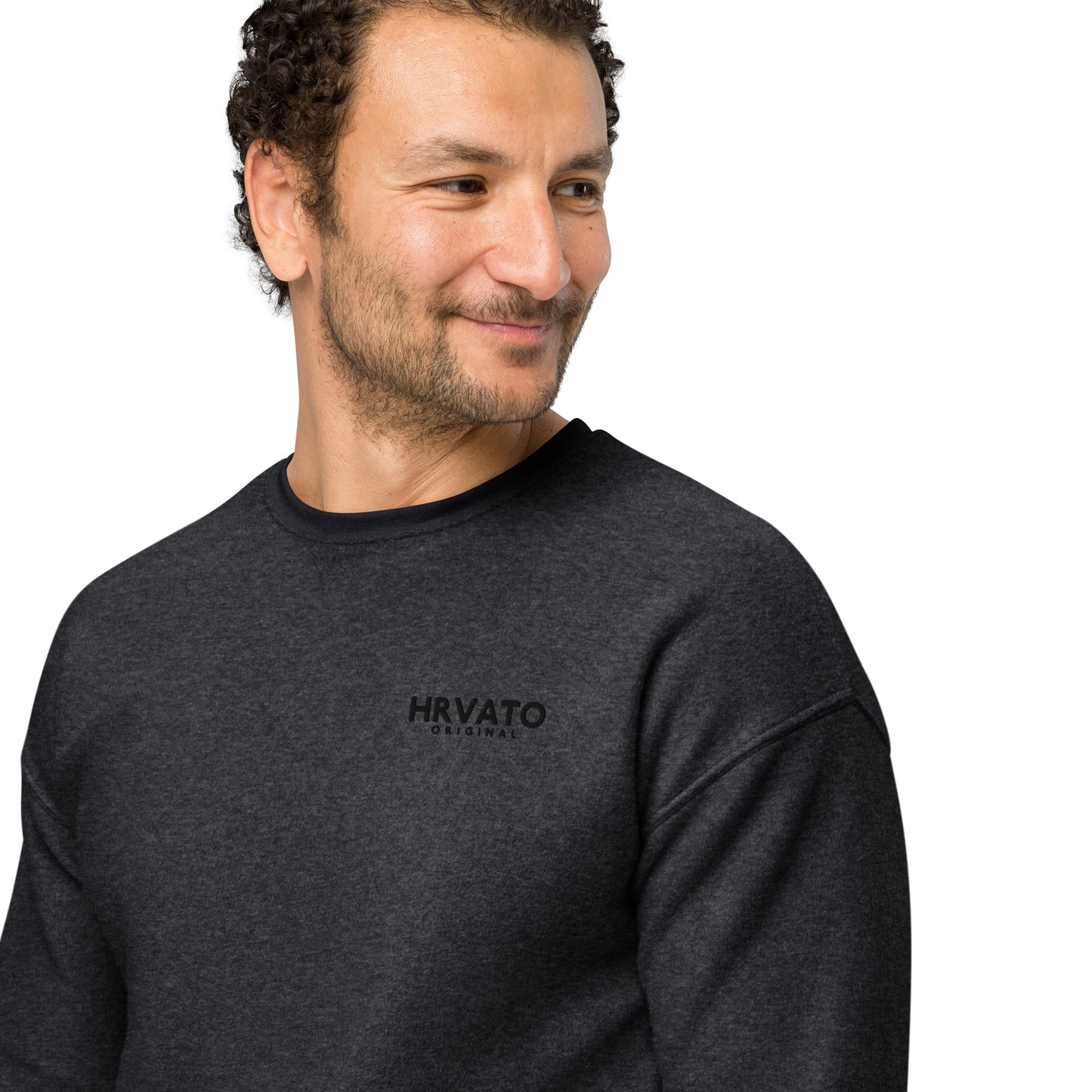 Men sueded fleece sweatshirt