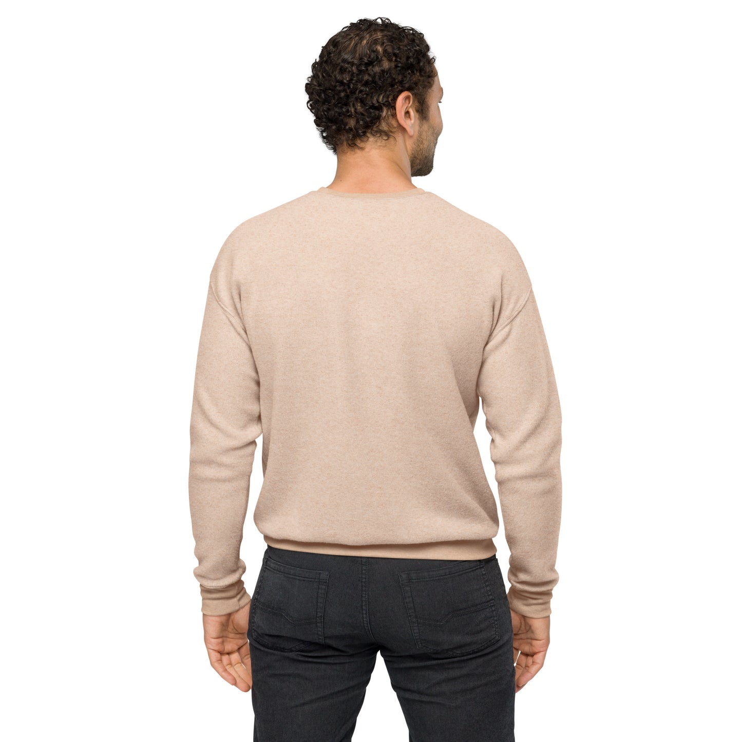 Men sueded fleece sweatshirt